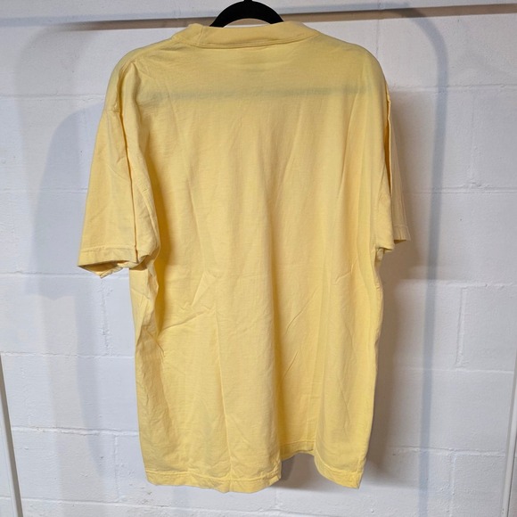 Vintage 90s Chaps Ralph Lauren Mens XL Yellow Pocket T Shirt Tee Cotton Relaxed - Picture 6 of 6